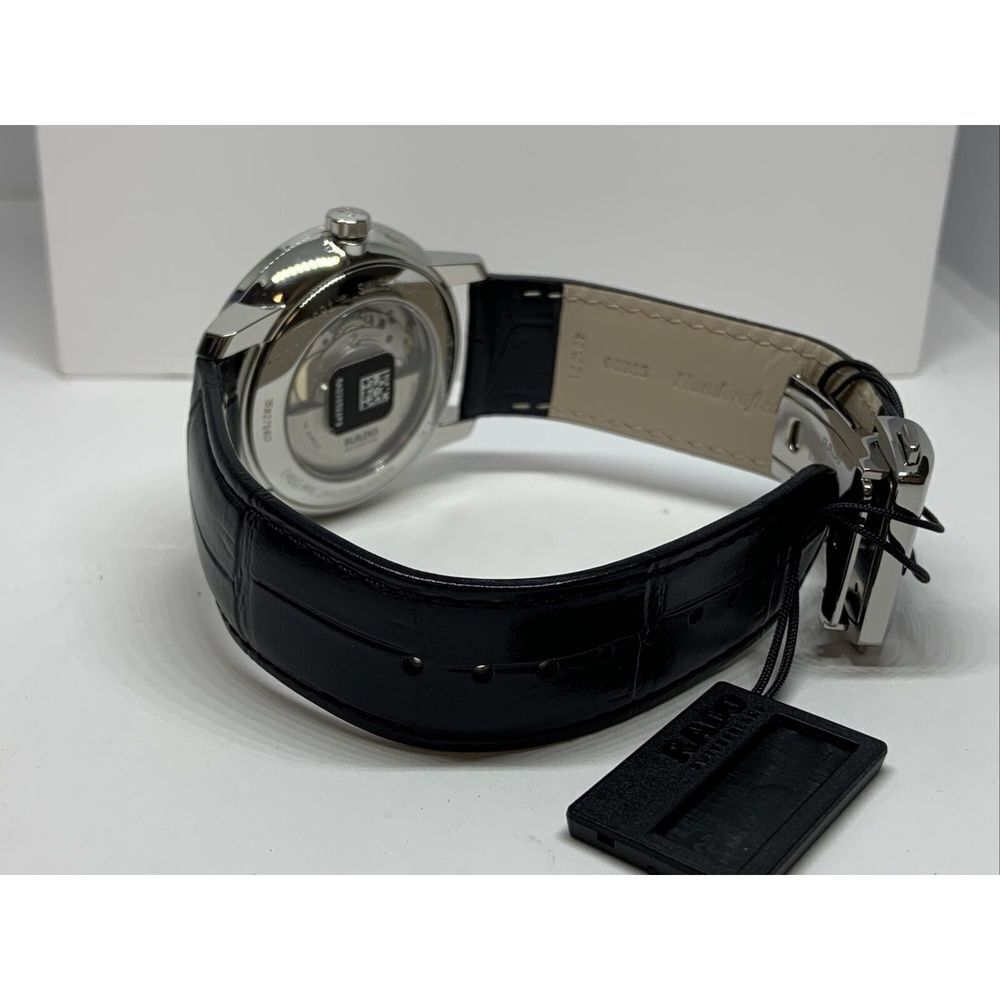 Rado Coupole 763.3876.4 Men's Black Leather Analog Dial Quartz Wrist Watch WAT22 - Picture 12 of 12
